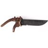 Image 3 : ANTLER HANDLE HANDMADE KNIVES W/ SHEATHS (4)