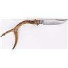 Image 8 : ANTLER HANDLE HANDMADE KNIVES W/ SHEATHS (4)