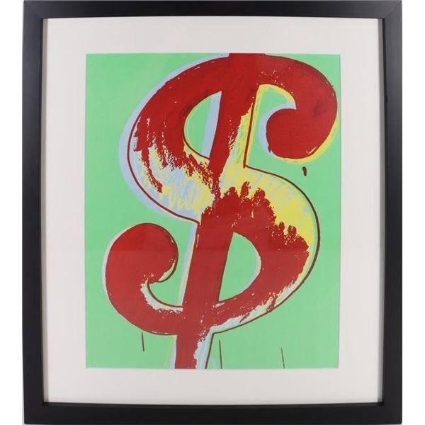 ANDY WARHOL RED DOLLAR SIGN LITHOGRAPH