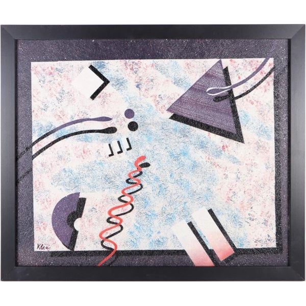OIL ON CANVAS MADE IN THE MANNER OF PAUL KLEE