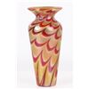 Image 1 : STEVEN LUNDBERG RED & GOLD ART GLASS MINI VASE