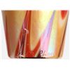 Image 5 : STEVEN LUNDBERG RED & GOLD ART GLASS MINI VASE