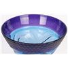 Image 2 : KAY AKIU MOSER BLUE GLASS HANDMADE BOWL W/ STAND