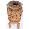 Image 1 : HAND-CARVED ORNATE BALINESE WOODEN VASE