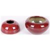Image 1 : CHINESE RED PORCELAIN INK WELL & BOWL