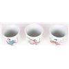 Image 2 : VINTAGE CHINESE PORCELAIN PAINTED TEA CUPS