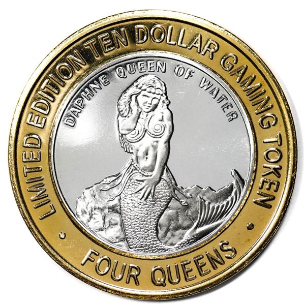 .999 Silver Four Queens Casino Hotel Las Vegas $10 Limited Edition Gaming Token