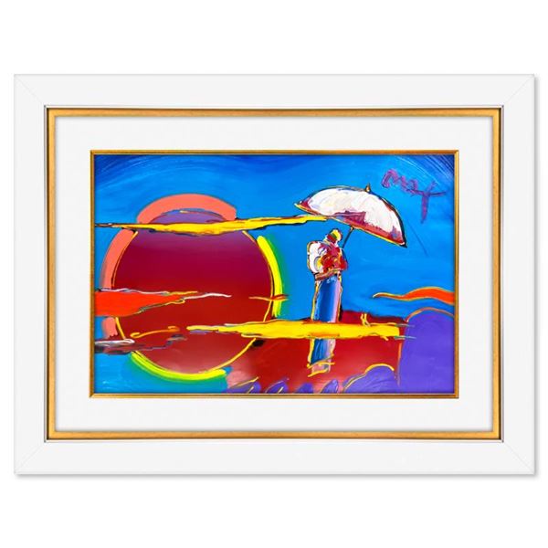 Peter Max "New Moon 2" Original Mixed Media on Paper