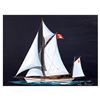 Image 1 : Alex Blokhin "Canadian Two Masted Yacht" Original Oil on Canvas