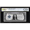 Image 1 : 1928A $1 Funnyback Silver Certificate Note Fr.1601 PCGS Superb Gem Unc 67PPQ