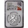 Image 1 : 2021 Netherlands Proof Lion Dollar Silver Coin NGC PF70 Ultra Cameo FDOI Signed