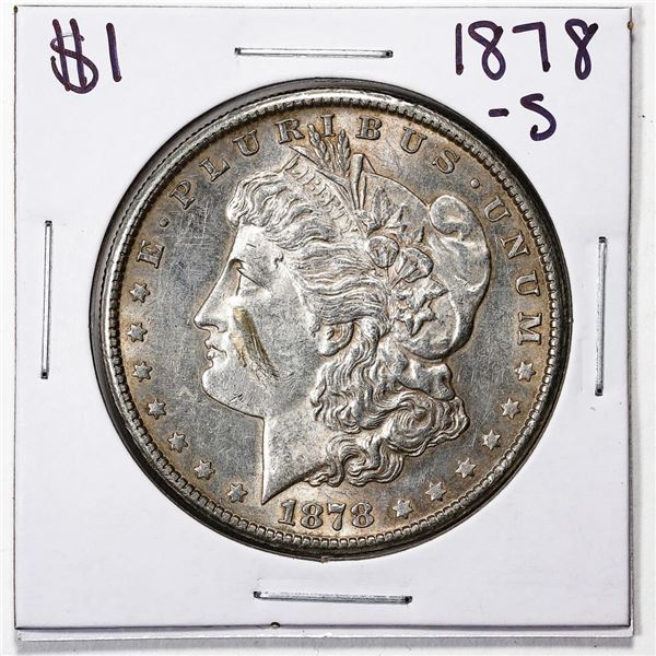 1878-S $1 Morgan Silver Dollar Coin Struck Thru