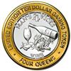 Image 1 : .999 Silver Four Queens Casino Hotel Las Vegas $10 Limited Edition Gaming Token