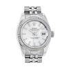Rolex Ladies Stainless Steel White Index Datejust Wristwatch