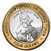 Image 2 : .999 Silver Four Queens Casino Hotel Las Vegas $10 Limited Edition Gaming Token