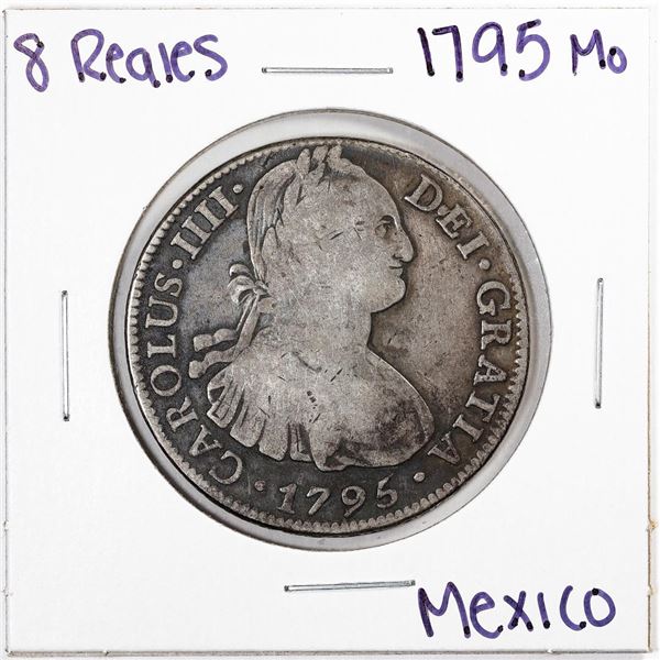 1795 Mo Mexico 8 Reales Silver Coin