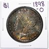 Image 1 : 1898-O $1 Morgan Silver Dollar Coin Amazing Toning