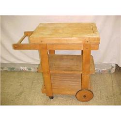 Wood Serving Cart