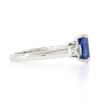 Image 6 : Vintage Platinum GIA Burma NO HEAT Cushion Sapphire & Diamond Engagement Ring