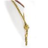 Image 2 : 14K Yellow Gold Long Rope Chain Textured Knot Slide Dual Tassel Lariat Necklace