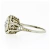 Image 6 : Antique Art Deco 14k White Gold Filigree 0.54 ctw European Diamond Solitaire Rin