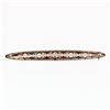 Image 4 : Antique Edwardian Krementz 14k Gold Filigree Milgrain Old Diamond Bar Pin Brooch