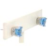 Image 5 : NEW 14k White Gold Cushion Cut Natural Swiss Blue Topaz Solitaire Stud Earrings
