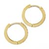 Image 4 : NEW 14k Yellow Gold 0.25 ctw Pave Round Diamond 12.2mm Petite Huggie Hoop Earrin