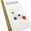 Image 1 : Vintage 14k Gold 1.32 ctw GIA Burma NO HEAT Cushion Sapphire & Round Diamond Rin