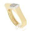 Image 8 : 14K TT Gold 0.20 ctw Round Brilliant Pave Diamond Polished High Geometric Ring