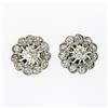 Image 1 : Antique Victorian 14k TT Gold 0.55 ctw Old Diamond Flower Cluster Stud Earrings