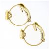 Image 3 : 18k Yellow Gold 1.12 ctw Round Brilliant Bezel Diamond Wide Cuff Huggies Earring