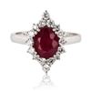 Image 1 : 2.18 ctw Ruby and 0.54 ctw Diamond Platinum Ring