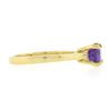 Image 5 : NEW 14K Yellow Gold 1.03 ctw Round Prong Amethyst Petite Classic Solitaire Ring