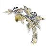 Image 5 : Vintage 18k Gold & Platinum 6 ctw GIA Sapphire & Diamond Flower Branch Pin Brooc