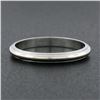 Image 2 : Classic 14k White Gold 2.2mm Domed Polished w/ Milgrain Stack Wedding Band Ring