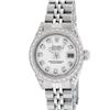 Image 3 : Rolex Ladies Quickset Stainless Steel White Diamond Lugs And Datejust Wristwatch