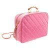 Image 2 : Chanel Pink Quilted Patent Leather 2-Way Bag