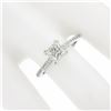 Image 4 : NEW 14k White Gold 1.12 ctw GIA Princess Cut Diamond Solitaire Engagement Ring