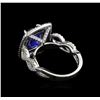 Image 3 : 18KT White Gold 3.33 ctw Tanzanite and Diamond Ring