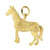 Image 2 : Vintage 14K Yellow Gold Detailed Polished 3D Horse Collectible Charm Pendant