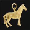 Image 3 : Vintage 14K Yellow Gold Detailed Polished 3D Horse Collectible Charm Pendant