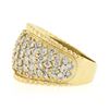 Image 6 : 14k Yellow Gold 2 ctw Prong Set Round Brilliant Diamond Wide Dome Cigar Band Rin