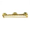 Image 6 : Antique 14k Gold 9.50 ctw GIA Greenish Yellow Sapphire Mosaic Open Work Pin Broo