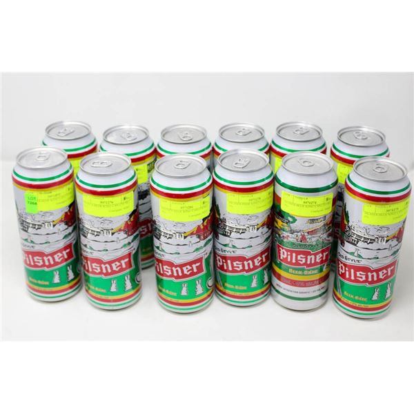12 PACK OF PILSNER BEER 'KING' CANS (710 ML) 5%