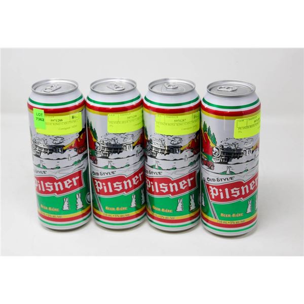 4 PACK OF PILSNER BEER 'KING' CANS (710 ML) 5%