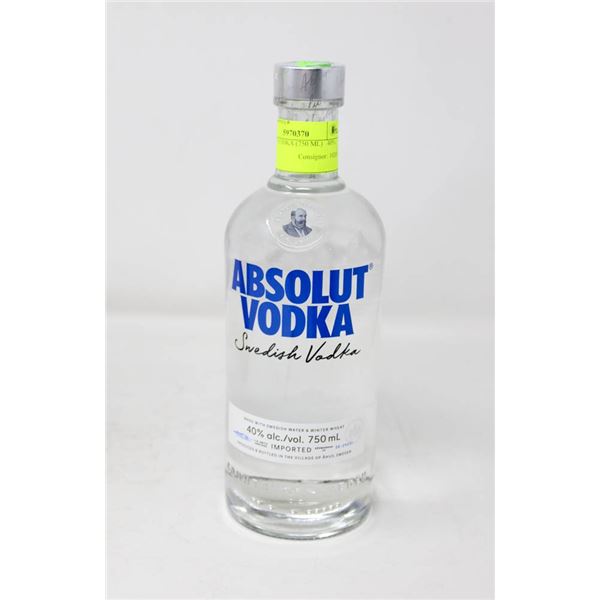 ABSOLUT VODKA (750 ML)   40%