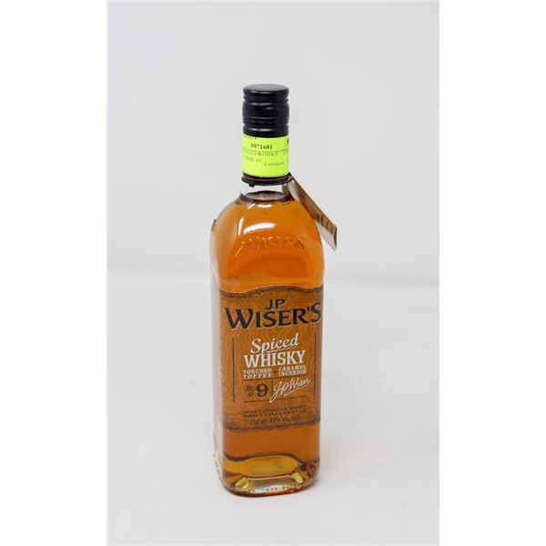 WISER'S SPICED WHISKY  "TORCHED TOFFEE" 750ML 43