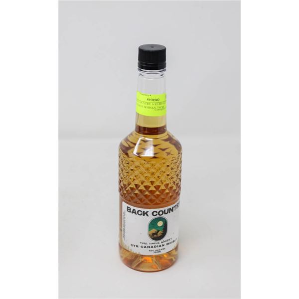 BACK COUNTRY 3-YEAR OLD CANADIAN WHISKY 750 ML