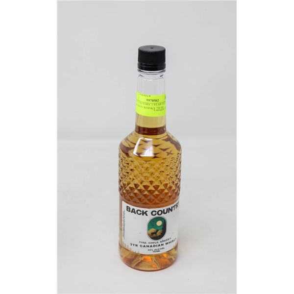 BACK COUNTRY 3-YEAR OLD CANADIAN WHISKY 750 ML
